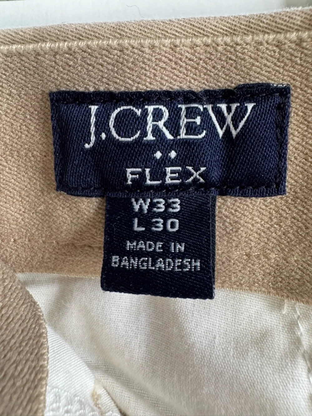 J.Crew Factory Slim-Fit TruTemp365® Chino Pant Men's W33xL30 Khaki